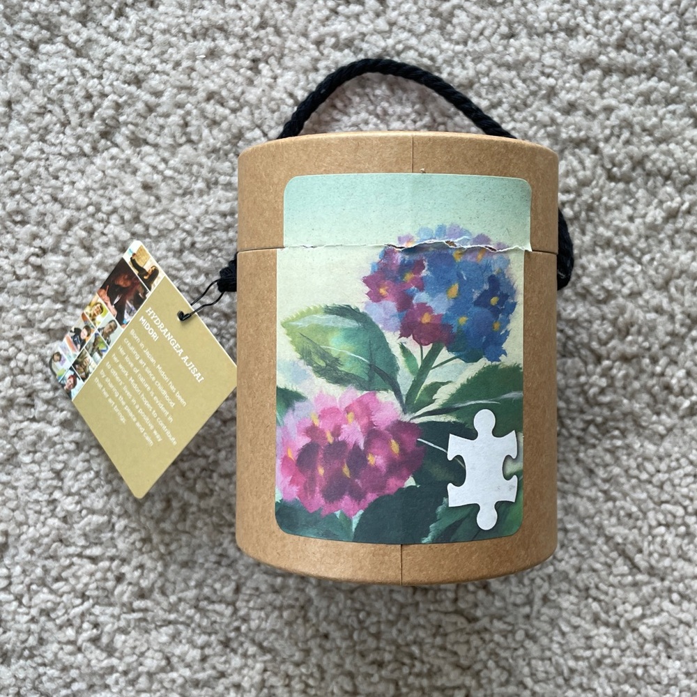 Art Lifting Jigsaw Puzzle - Hydrangea Ajisai Floral by Midori - 120 Pieces Gift